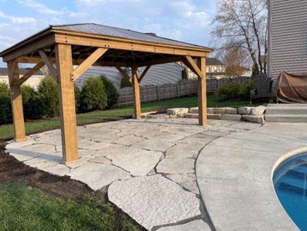 wood pergola