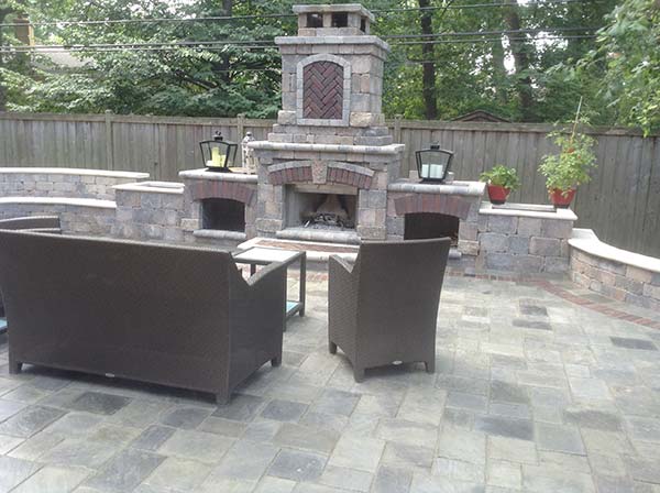 outdoor fireplace